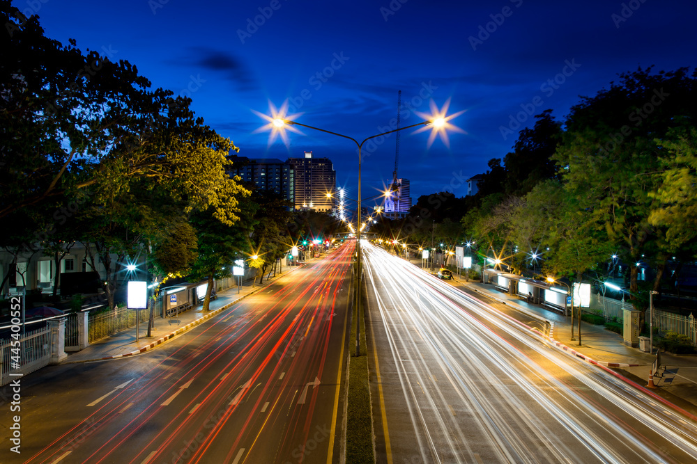 night traffic in the city night traffic in the city