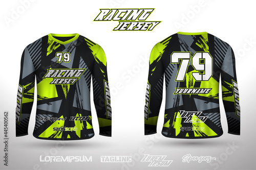 Sports design jersey for football racing cycling gaming jersey premium vector