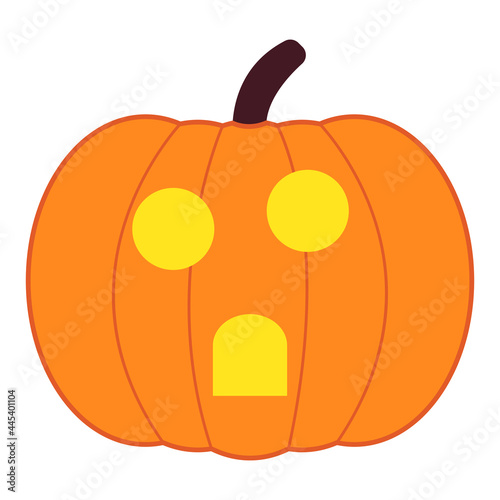 Halloween colorful pampkin logo.Color pumpkin icon on white background. Vector pumpkin illustration. Simple illlustration of halloween pumpkin. photo