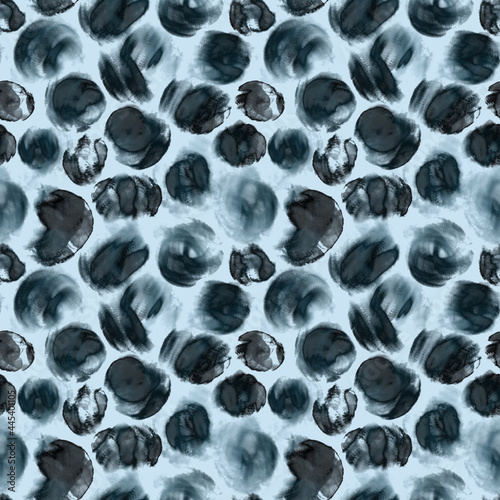 Abstract seamless pattern with oval brush strokes