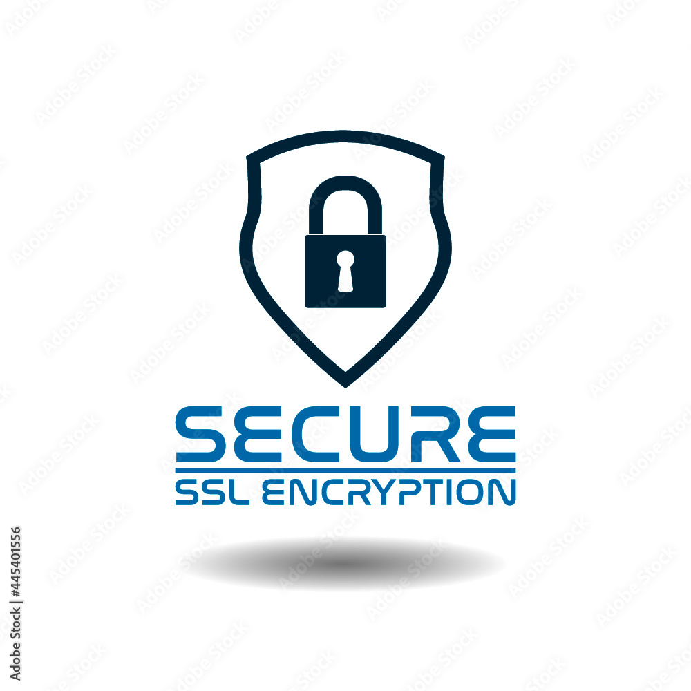 Secure connection icon with shadow Secure connection icon with shadow
