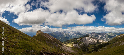 Panorama view of Rofan mountains in Tyrol  Austria