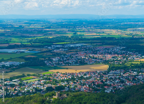 Odenwaldtal mit Schloss Alsbach Luftaufnahme 
