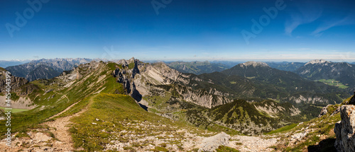 Panorama view of Rofan mountains in Tyrol, Austria