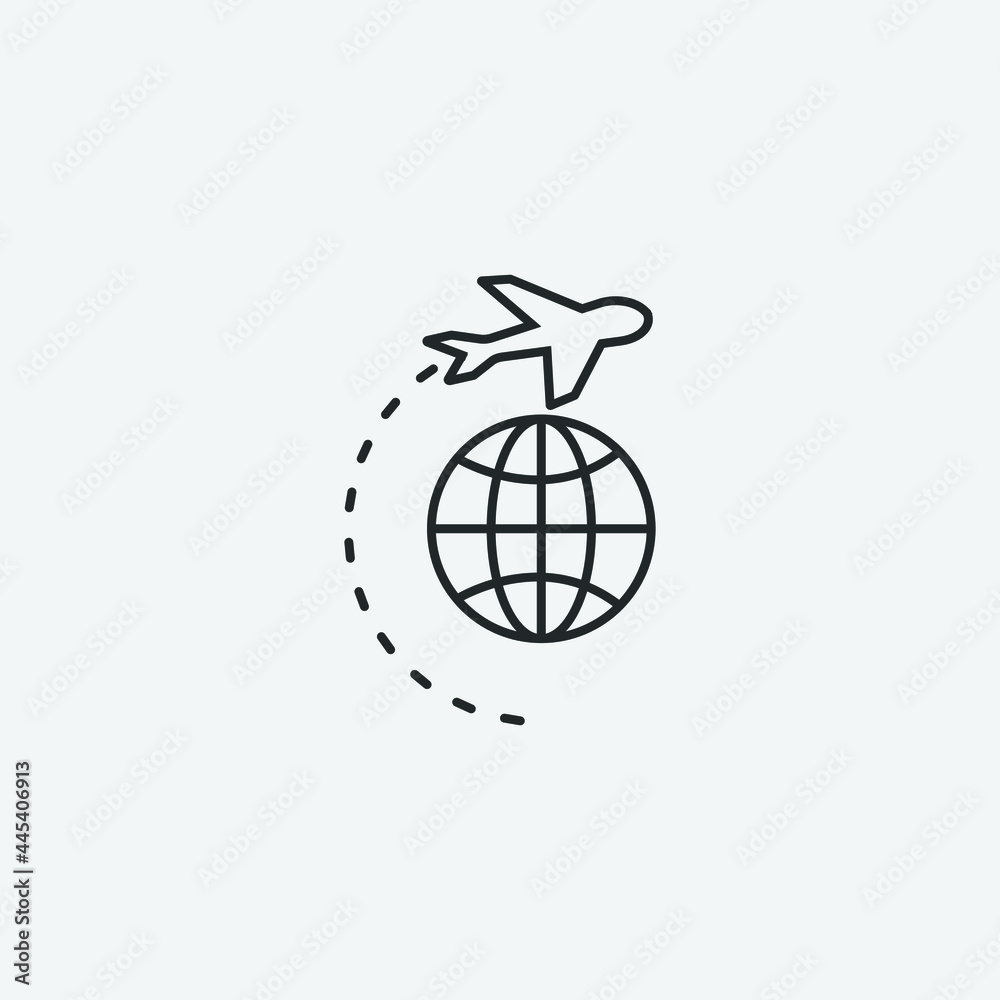 Travelling vector icon illustration sign Travelling vector icon illustration sign