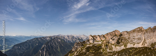 Panorama view of Dalfaz mountain range in Tyrol, Austria © BirgitKorber