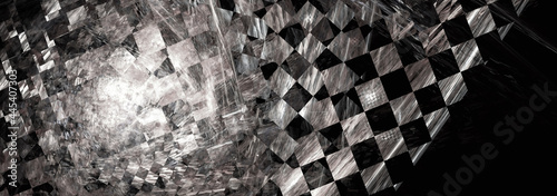 iridescent dark abstract background. Metallic hues, the image conveys the dynamics of movement