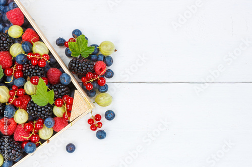 Berries fruits berry fruit strawberries strawberry blueberries blueberry with copyspace copy space in a box