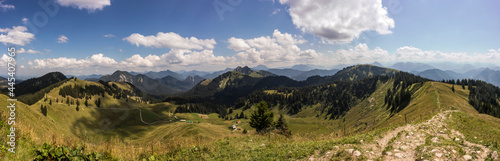 Panorama view from Drei Kampen mountains in Bavaria, Germany photo
