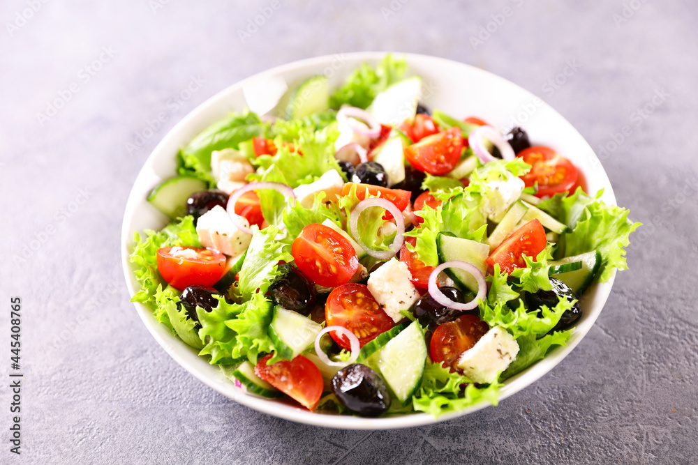 fresh mixed vegetable salad in bowl fresh mixed vegetable salad in bowl