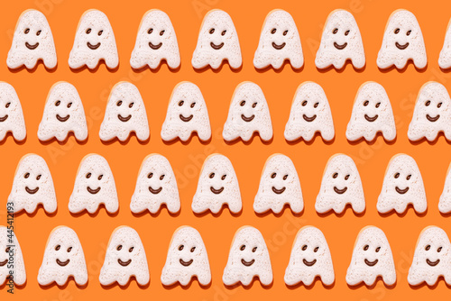 Pattern of Halloween themed cookies