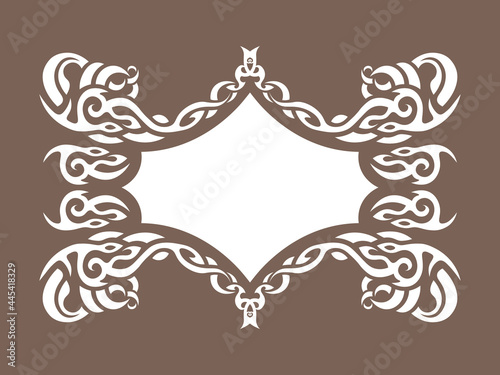 fantasy tribal frame in celtic or viking stye