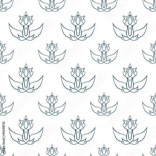 monochrome textile repeat pattern, seamless vector repeat pattern for textile, product packaging, gift cover, fabric, and other seamless print work, pattern swatches added to the swatch panel.
