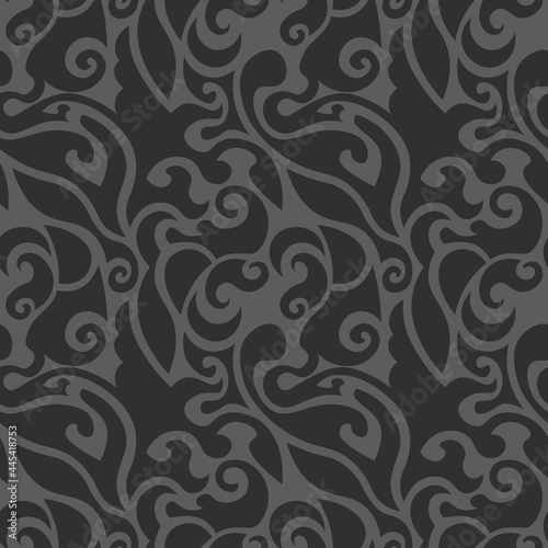 swirly seamless pattern in shades of grey
