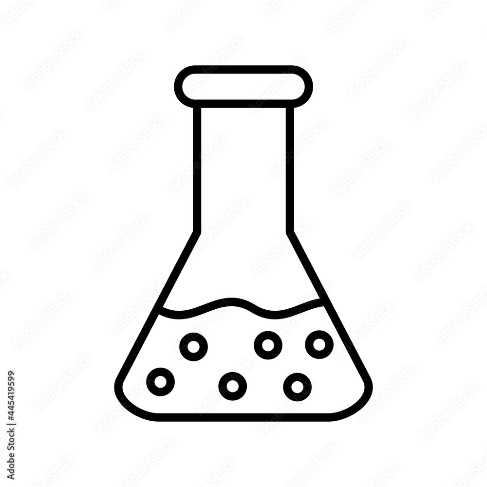 Flask Linear Vector Icon Design Flask Linear Vector Icon Design