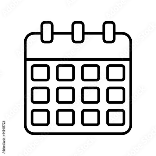 Calender Linear Vector Icon Design