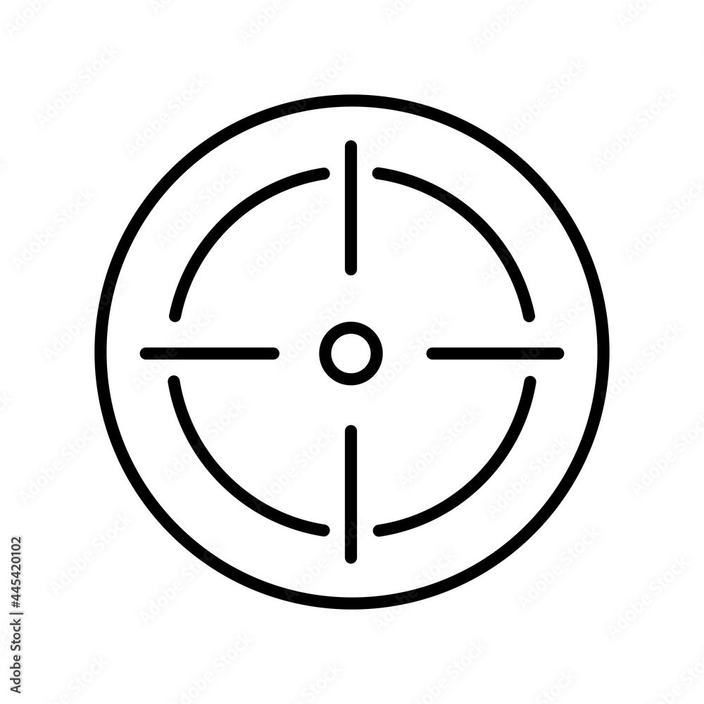 Target Linear Vector Icon Design Target Linear Vector Icon Design