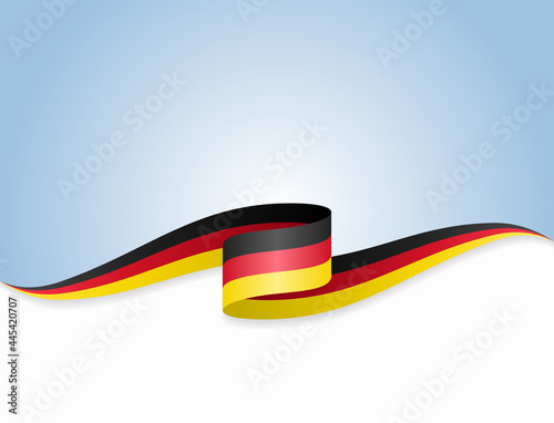 German flag wavy abstract background. Vector illustration.
