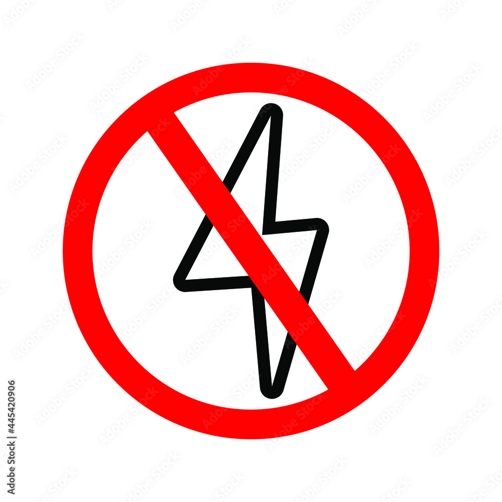 no energy icon no lightning. no electricity. no mains voltage. isolated on the blackboard. editable strokes. EPS10. no energy icon no lightning. no electricity. no mains voltage. isolated on the blackboard. editable strokes. EPS10.