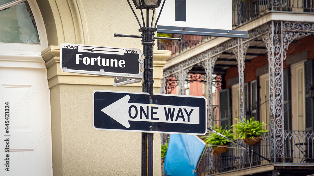 Fototapeta premium Street Sign to Fortune