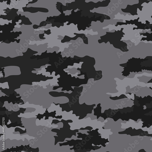  Abstract gray camouflage pattern, winter dark background. Ornament. Stylish texture for clothes.