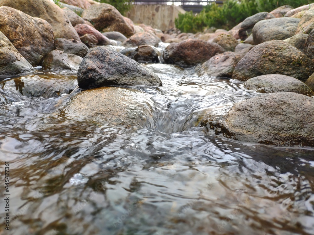 Fototapeta premium water flowing into the river