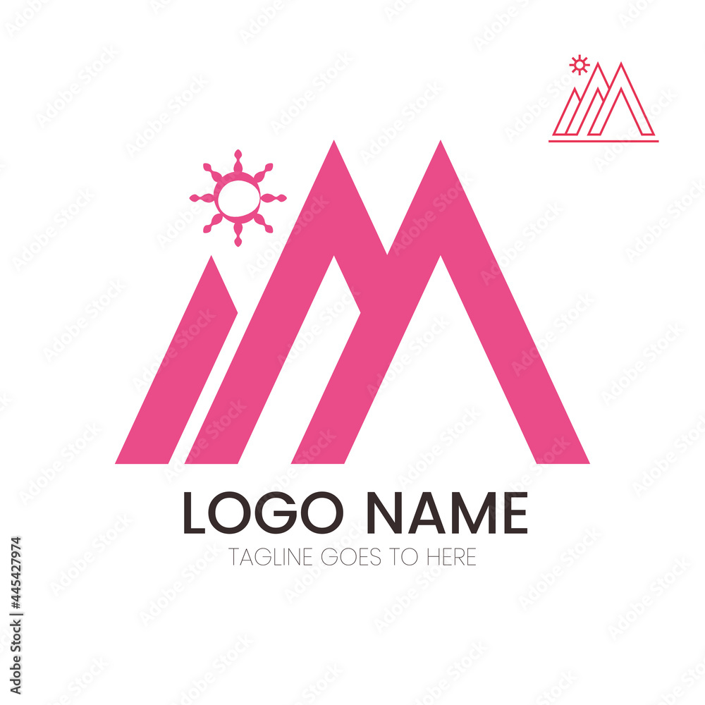 Company logo design, A letter logo, Abstract logo.