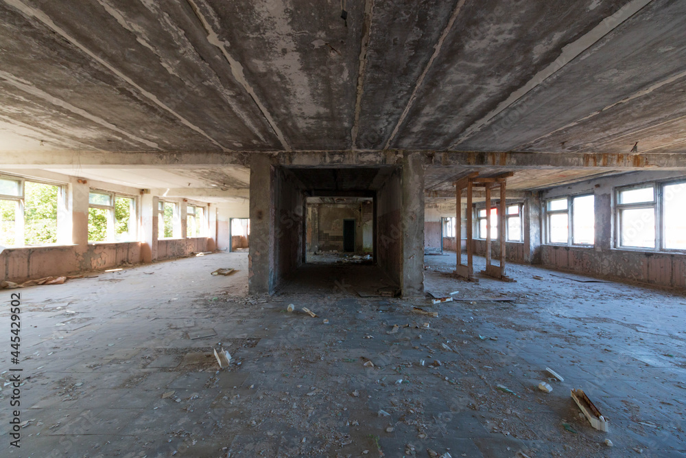 room in an empty abandoned building room in an empty abandoned building