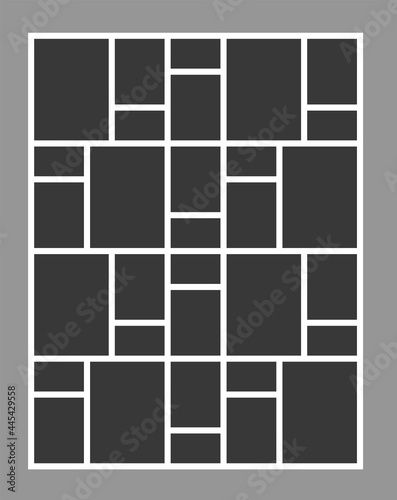 blank college frame photo part or picture.  Vector photo frame mockup. photo frame collage background picture. Vector illustration. photo college. frame. picture college. picture frames.
