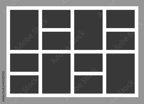 blank college frame photo part or picture. Vector photo frame mockup. photo frame collage background picture. Vector illustration. photo college. frame. picture college. picture frames.