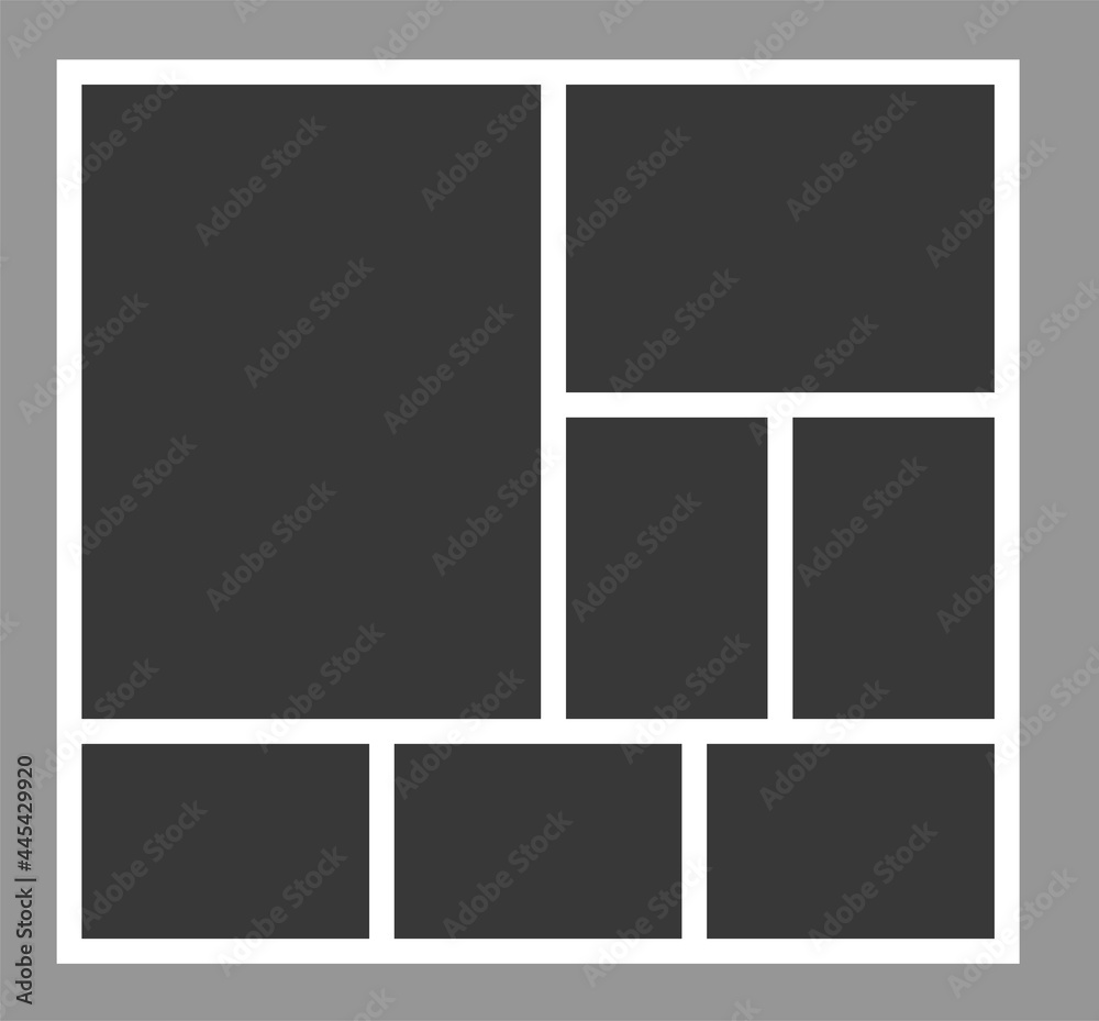 blank college frame photo part or picture.  Vector photo frame mockup. photo frame collage background picture. Vector illustration. photo college. frame. picture college. picture frames.