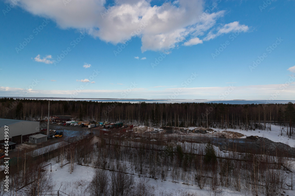 view from the roof to the industrial area