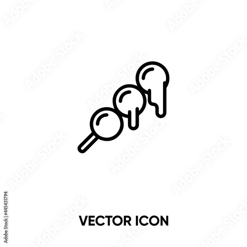 Dango vector icon . Modern, simple flat vector illustration for website or mobile app.Japanese food symbol, logo illustration. Pixel perfect vector graphics	