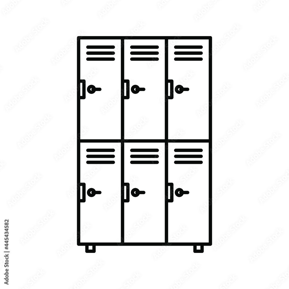 Locker Icon. School lockers sign. Vector illustration. Locker Icon. School lockers sign. Vector illustration.