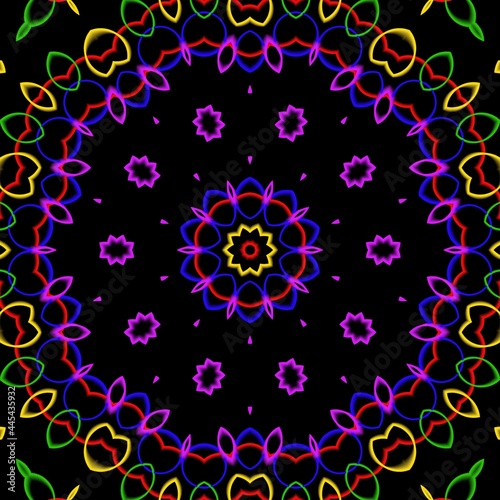 Colourful floral pattern illustration design.