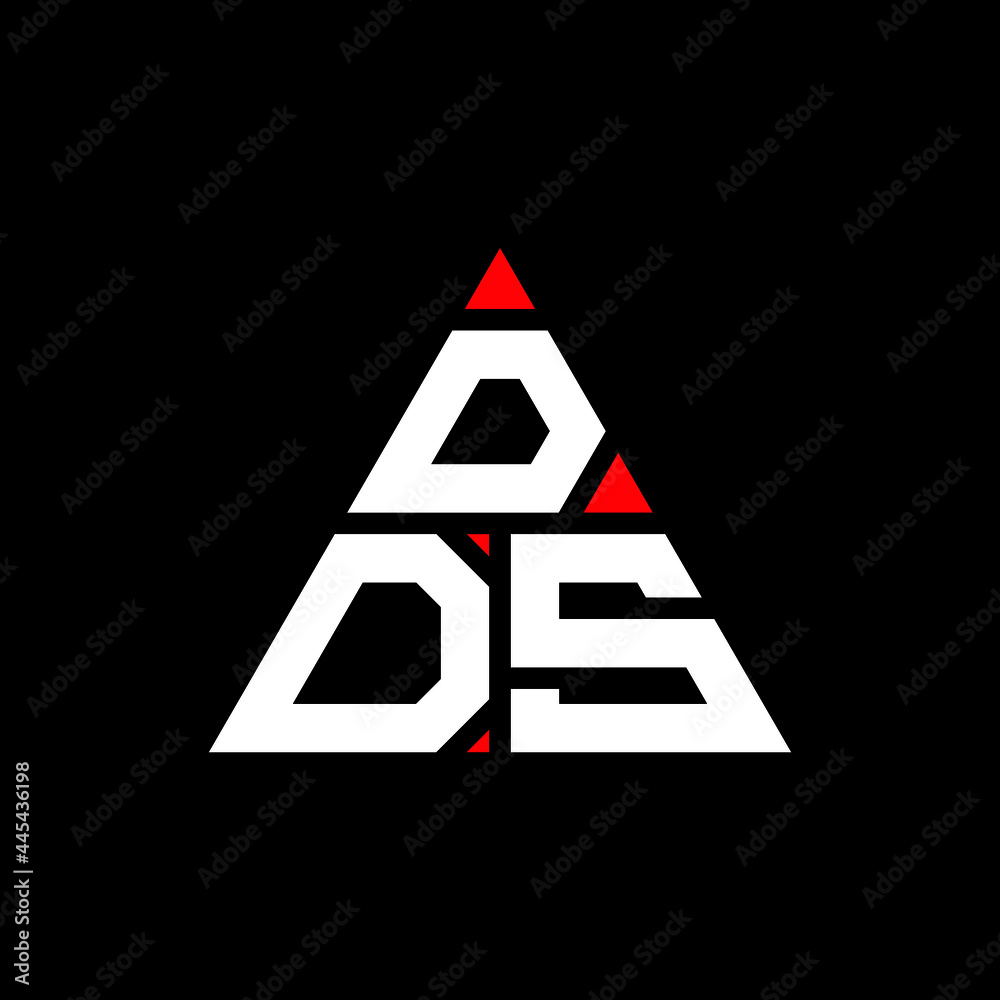 DDS triangle letter logo design with triangle shape. DDS triangle logo ...