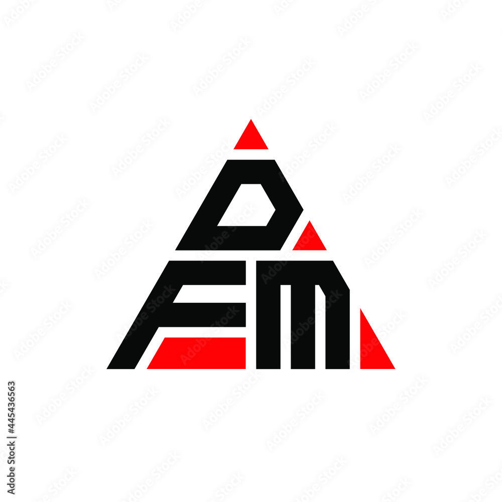 DFM triangle letter logo design with triangle shape. DFM triangle logo ...