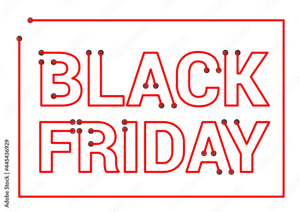 Red Black Friday banner tube lights Red Black Friday banner tube lights