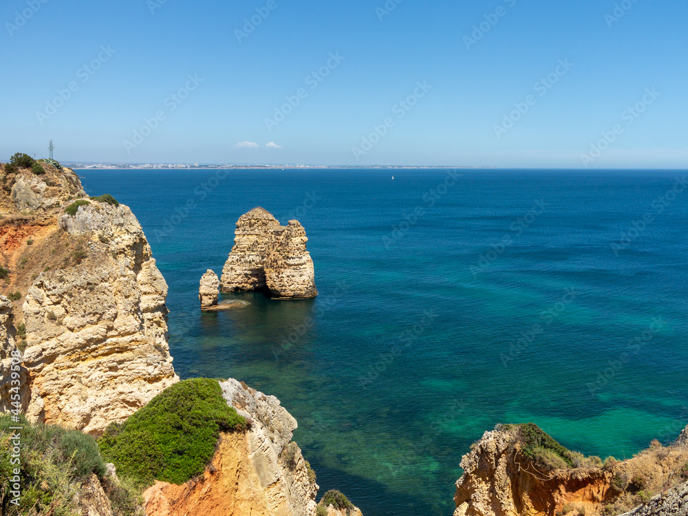 Panoramic view, Ponta da Piedade near Lagos in Algarve, Portugal Panoramic view, Ponta da Piedade near Lagos in Algarve, Portugal