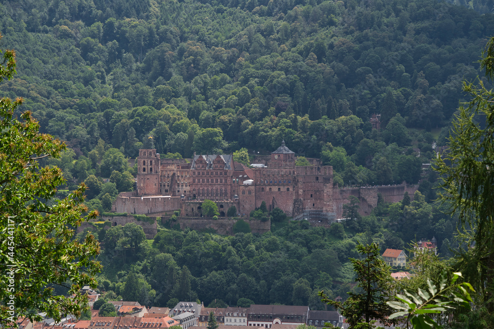 Heidelberg, Germany - a university town and popular tourist destination, Heidelberg Castle, very famous