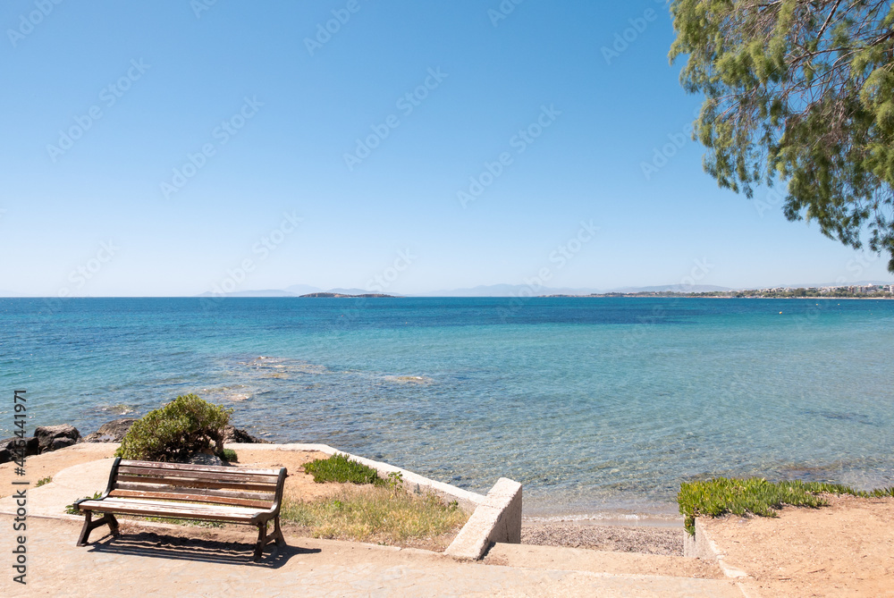 bench on the beach