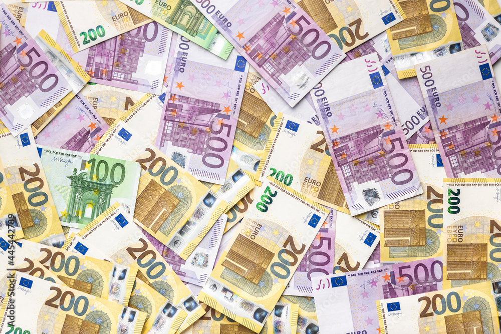 Euro banknotes. European money currency.