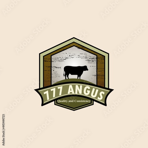 logo vektor angus cattle farm
