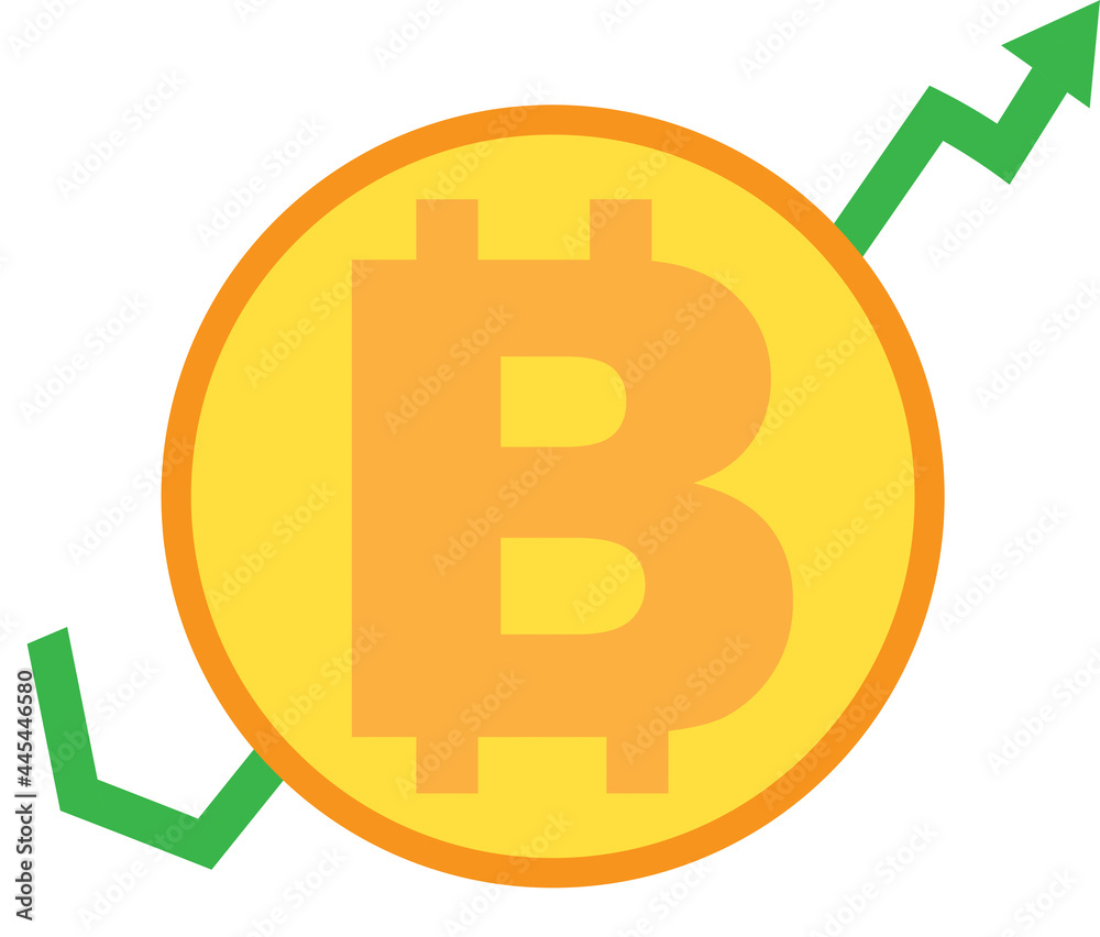 bitcoin market rising graphic with green arrows bitcoin market rising graphic with green arrows