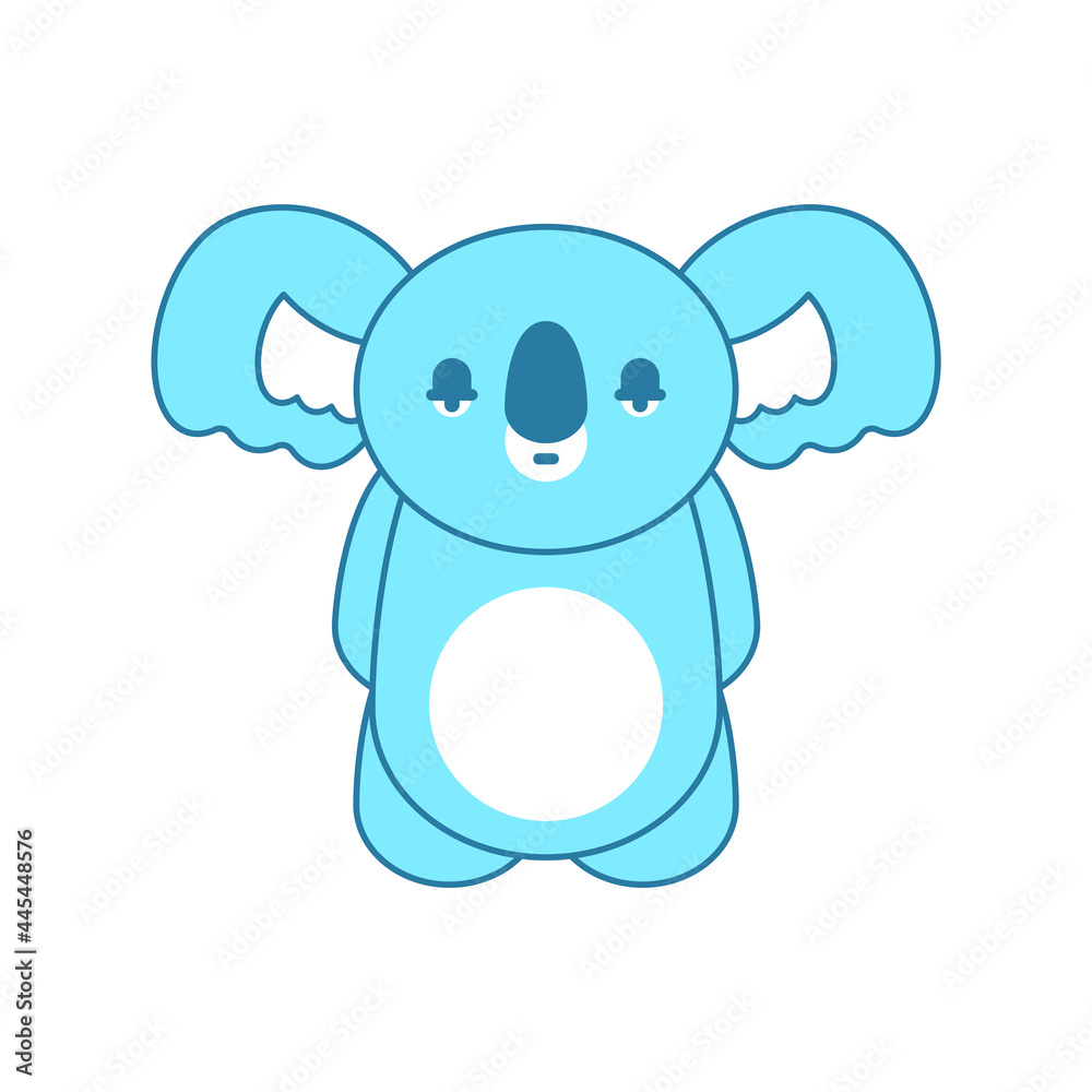 Fototapeta premium Koala cartoon isolated. Australian marsupial bears. vector illustration