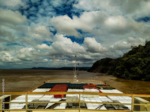 boat on the amazonriver photo