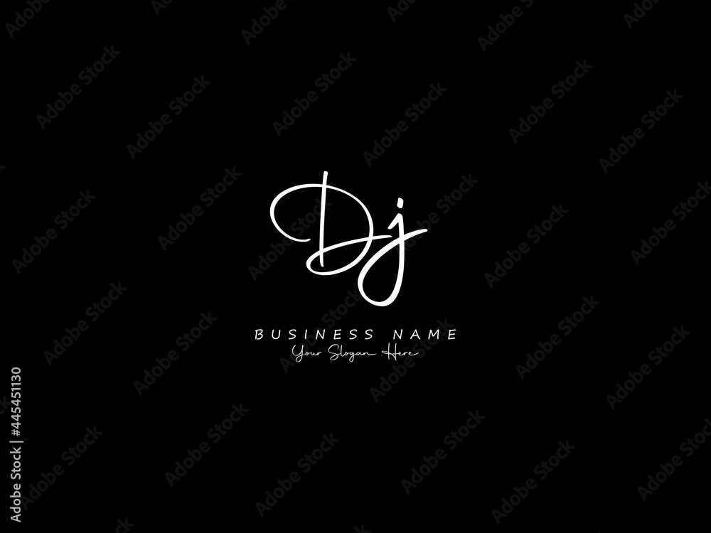 Letter DJ Logo, signature dj logo icon vector image design for business ...