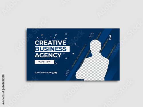 Corporate agency Promotional youtube thumbnail with vector