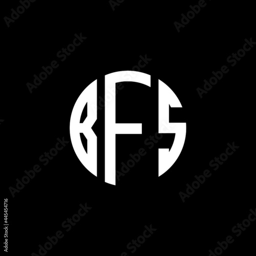 BFS letter logo design. BFS letter in circle shape. BFS Creative three letter logo. Logo with three letters. BFS circle logo. BFS letter vector design logo  photo
