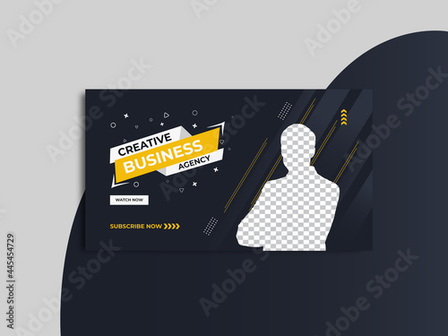 Business Promotional youtube  thumbnail with vector